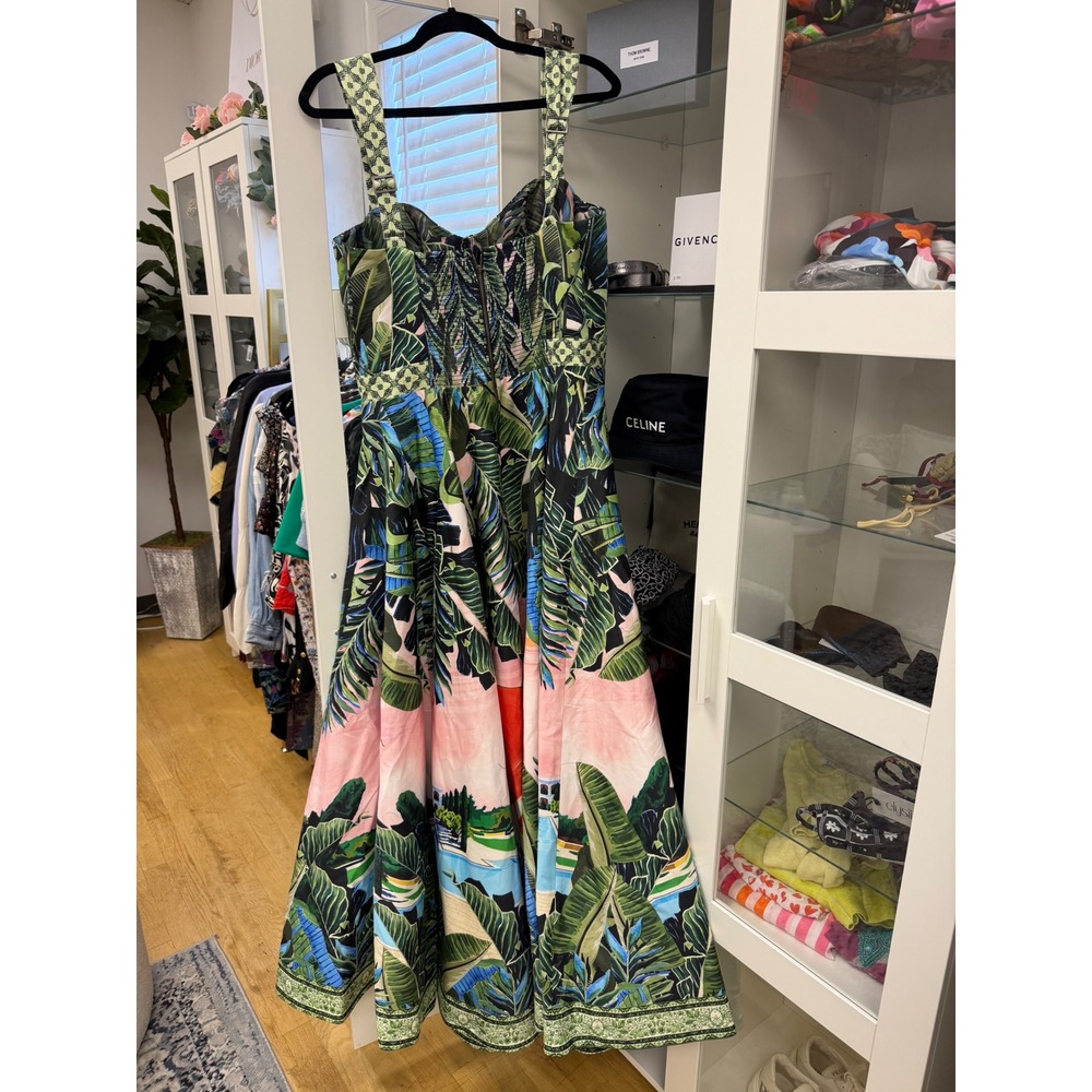 Alice + Olivia Fia Fit-And-Flare Dress Gown in Palm Beach NWT's $995 Cocktail - Picture 4 of 16